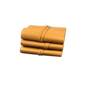 Glass Ladder & Co Tan Leather Roll Up Travel Organizer Bag Pouch